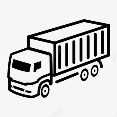 卡车集装箱送货图标图标