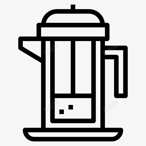 法式出版社咖啡咖啡壶图标svg_新图网 https://ixintu.com 咖啡 咖啡壶 咖啡店 法式出版社