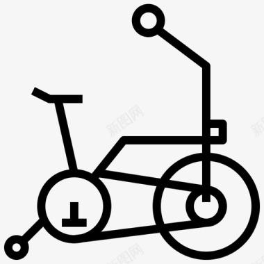 固定自行车运动锻炼图标图标