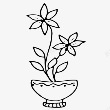 室内植物装饰植物花图标图标