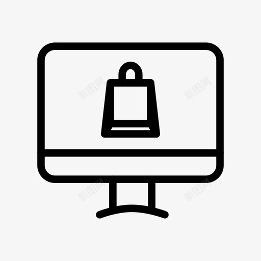 监控锁定屏幕图标svg_新图网 https://ixintu.com 在线营销线图标第一卷 安全 屏幕 技术 监控 锁定