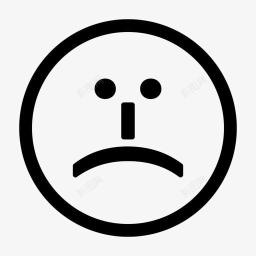 悲伤坏不同意图标svg_新图网 https://ixintu.com 不同意 不满意 不高兴 坏 悲伤 脸 表情符号