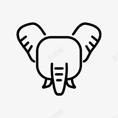 大象动物哺乳动物图标图标