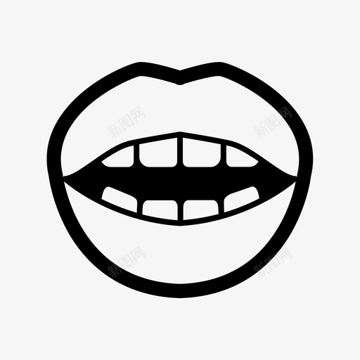 嘴嘴唇感觉图标svg_新图网 https://ixintu.com 嘴 嘴唇 性感 性感的嘴唇 感觉 牙齿 说话