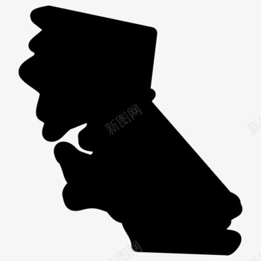 加利福尼亚加利福尼亚地图加利福尼亚州图标图标