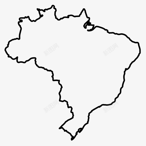 巴西巴西联邦共和国地图图标svg_新图网 https://ixintu.com 国家概况 地图 巴西 巴西联邦共和国