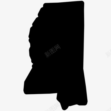 密西西比密西西比地图密西西比州图标图标
