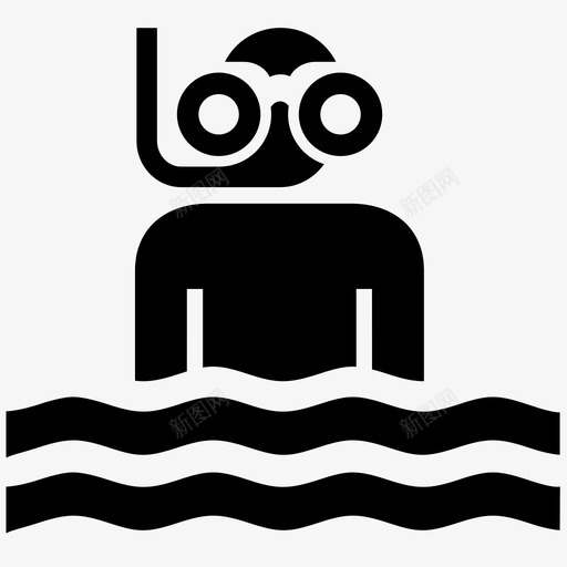 浮潜潜水员潜水图标svg_新图网 https://ixintu.com 水下 水肺潜水员 浮潜 海洋 潜水 潜水员