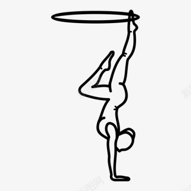 瑜伽姿势杂技艺术体操图标图标