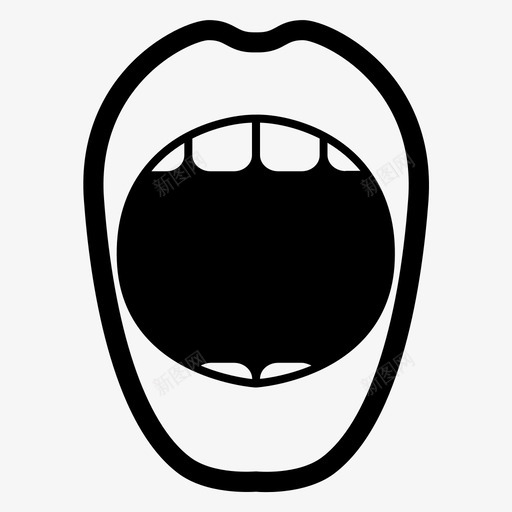 嘴嘴唇感觉图标svg_新图网 https://ixintu.com 叫喊 嘴 嘴唇 性感 性感的嘴唇 感觉 牙齿