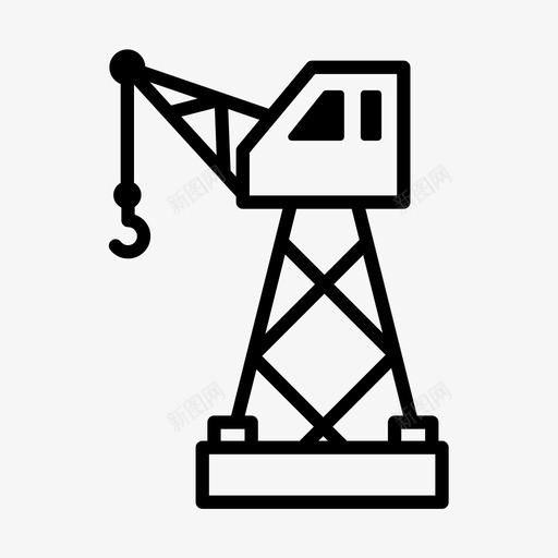 起重机货物交货图标svg_新图网 https://ixintu.com 交货 商务电子商务物流 港口 物流 航运 货物 起重机