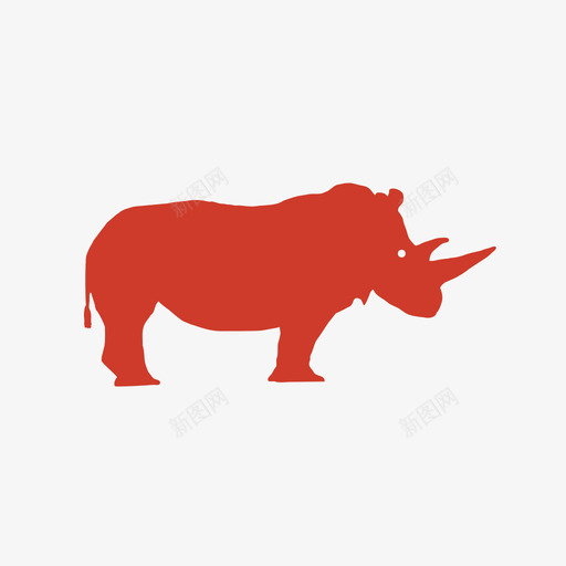 犀牛svg_新图网 https://ixintu.com 犀牛 动物 animal 简约 填充 单色