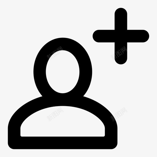 useraccountadd图标svg_新图网 https://ixintu.com account add friend plus ui02用户 user