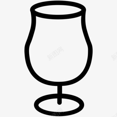 郁金香啤酒杯子图标图标