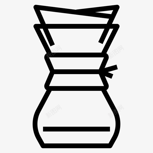 chemex咖啡机滴水器过滤器图标svg_新图网 https://ixintu.com chemex咖啡机 滴水器 过滤器