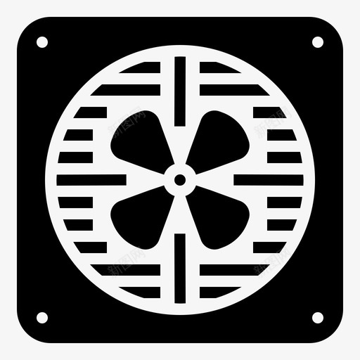 排气扇电器通风图标svg_新图网 https://ixintu.com 家用电器标志 排气扇 电器 通风