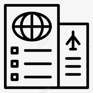 机票卡国际图标图标