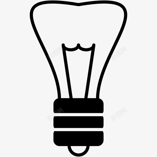 灯泡创意家用电器图标svg_新图网 https://ixintu.com 创意 家用电器 灯泡
