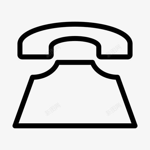 电话通讯固定电话图标svg_新图网 https://ixintu.com 固定电话 接收器 电话 购物 购物和电子商务线路图标第二卷 通讯