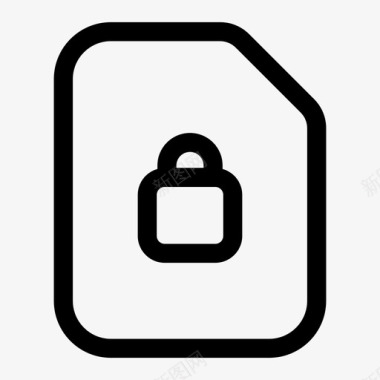 文件锁加密锁定图标图标
