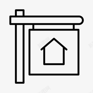 房地产市场拍卖房屋图标图标