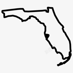 佛罗里达州佛罗里达佛罗里达地图佛罗里达州图标高清图片