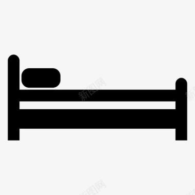 床卧室舒适图标图标