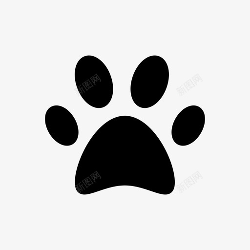 爪子动物猫图标svg_新图网 https://ixintu.com 动物 旅游符号图标 爪子 狗 猫 脚