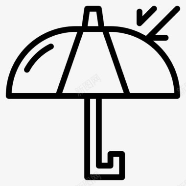 雨伞物流配送图标图标