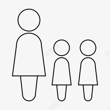 母亲女儿家庭图标图标