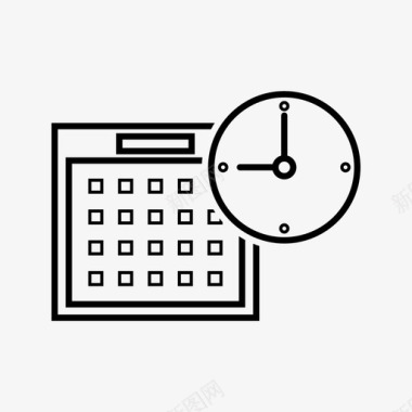 时间规划日历时钟图标图标