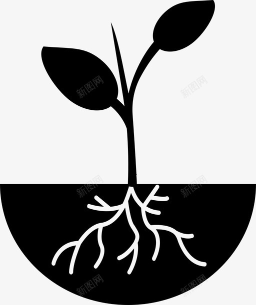 生长植物图标svg_新图网 https://ixintu.com 植物 生长