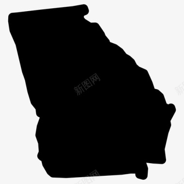 乔治亚州乔治亚州地图美国各州地图填充图标图标