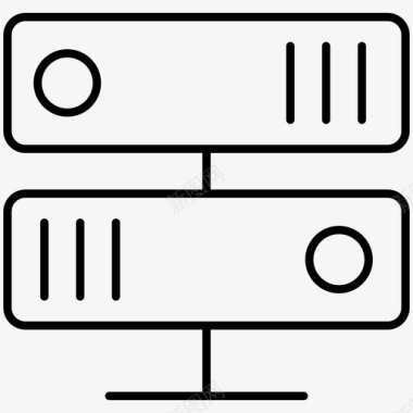 服务器数据中心分布式计算图标图标
