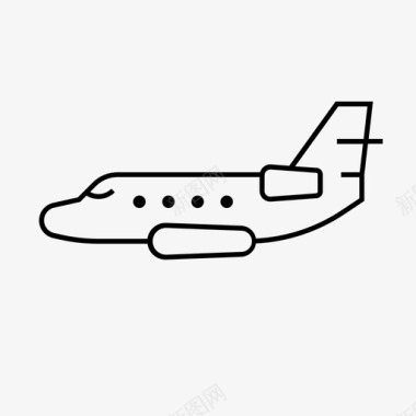喷气机飞机旅行图标图标