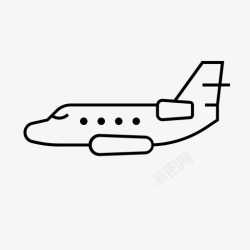 机场指示喷气机飞机旅行图标高清图片