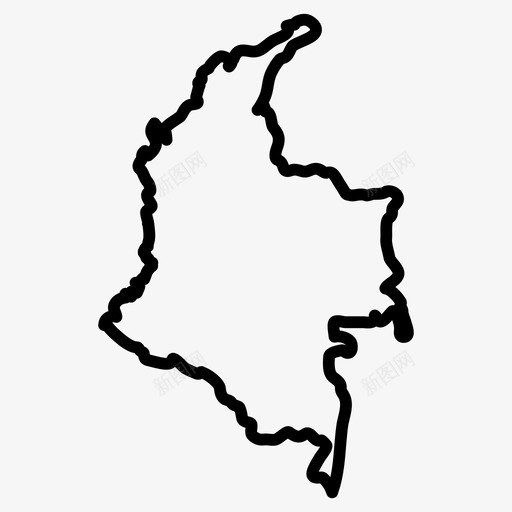 哥伦比亚哥伦比亚地图南美洲国家地图薄图标svg_新图网 https://ixintu.com 南美洲国家地图薄 哥伦比亚 哥伦比亚地图