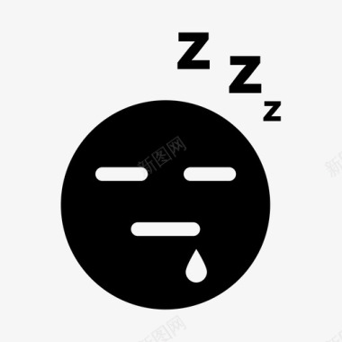 睡觉流口水表情图标图标