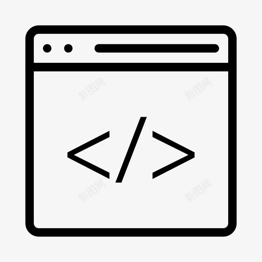 脚本编码互联网图标svg_新图网 https://ixintu.com 互联网 搜索引擎优化和营销线图标 编码 编程 脚本 营销
