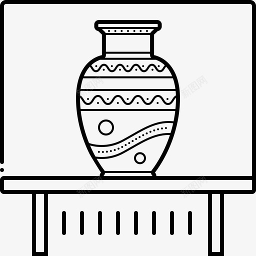 花瓶水壶罐子图标svg_新图网 https://ixintu.com 卡拉什 古老的 水壶 罐子 花瓶