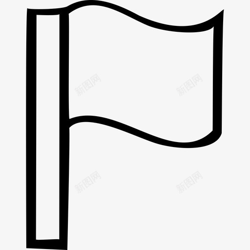 旗帜警告禁止图标svg_新图网 https://ixintu.com 举白旗 投降 旗帜 禁止 网络手绘 警告