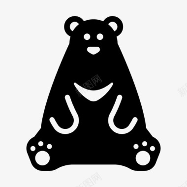 日本熊动物野生动物图标图标