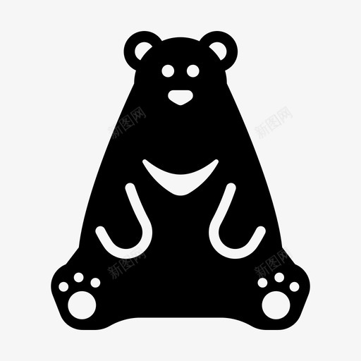 日本熊动物野生动物图标svg_新图网 https://ixintu.com 动物 日本游记 日本熊 野生动物