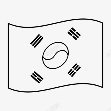 韩国国旗亚洲国家图标图标