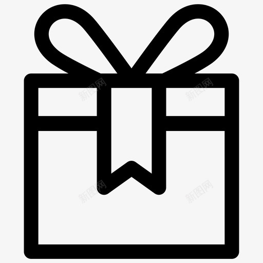 礼品盒奖励丝带图标svg_新图网 https://ixintu.com 丝带 办公室图标 奖励 礼品盒