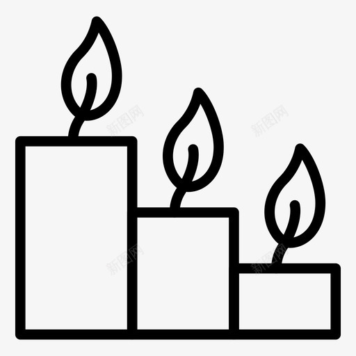 蜡烛燃烧火图标svg_新图网 https://ixintu.com 度假和旅游线路图标 火 火焰 燃烧 纪念 蜡烛