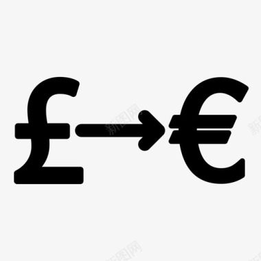 兑换欧元金融图标图标