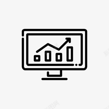 业务数据增加分析图表图标图标
