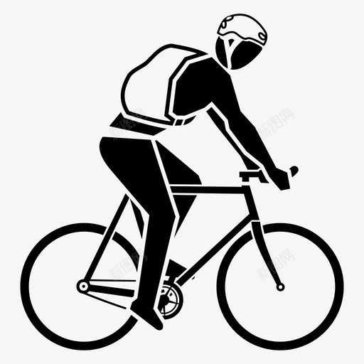 自行车信使自行车手修理图标svg_新图网 https://ixintu.com 修理 包裹递送 自行车信使 自行车手
