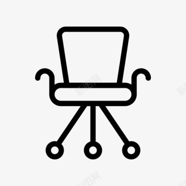 椅子家具办公室图标图标